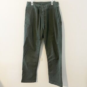 Save Khaki United Mens Easy Chino Pants Olive Green Cotton Drawstring Size S